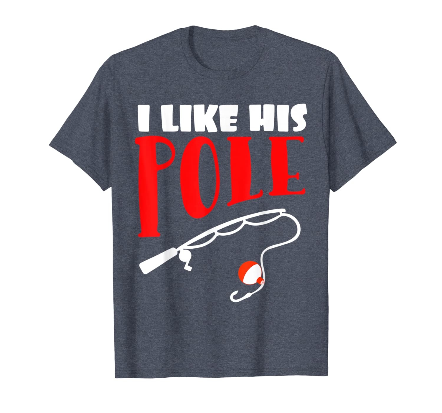 women's fishing funny couples gifts t-shirti like his pole, White;black
women's fishing funny couples gifts t-shirti like his pole, White;black