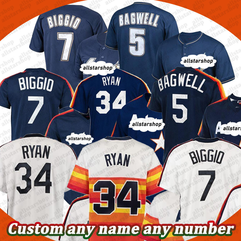 34 Nolan Ryan 7 Craig Biggio Mens Womens Youth Jersey 5 Jeff Bagwell Throwback Baseball Jerseys, As shown in illustration
34 Nolan Ryan 7 Craig Biggio Mens Womens Youth Jersey 5 Jeff Bagwell Throwback Baseball Jerseys, As shown in illustration