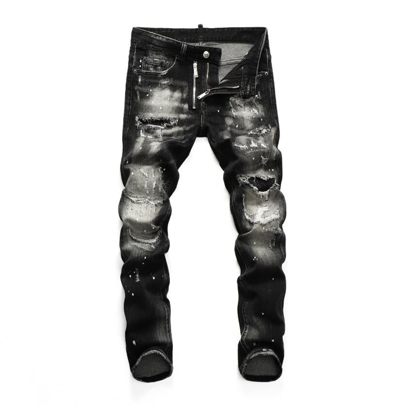 Mens Badge Rips Stretch Black Men Jeans Fashion Slim Fit Washed Motocycle Denim Pants Panelled Hip HOP Trousers 6703 Jeans, Color4
Mens Badge Rips Stretch Black Men Jeans Fashion Slim Fit Washed Motocycle Denim Pants Panelled Hip HOP Trousers 6703 Jeans, Color4