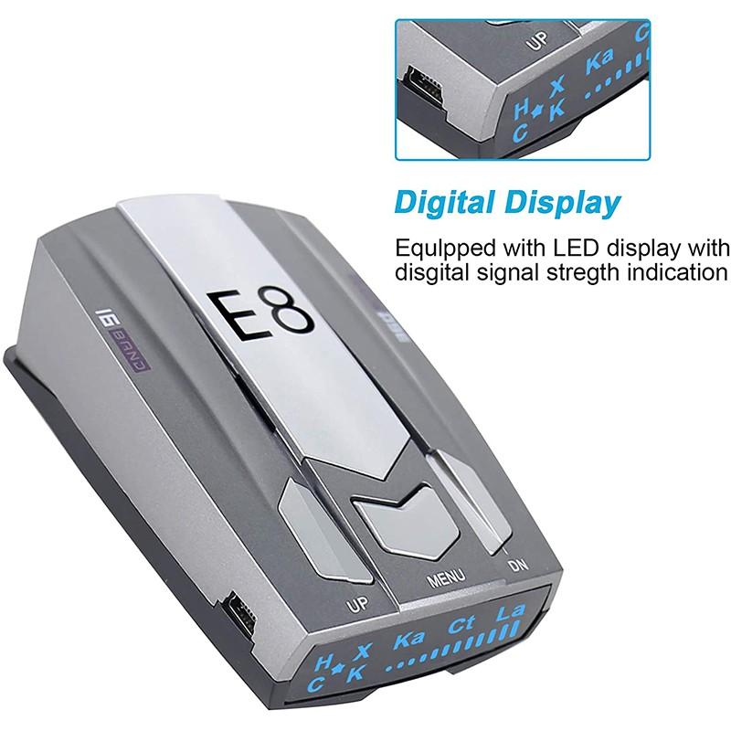 E8 LED Radar Car Electronics Detector Speed Alarm Systems & Security Radar-Detectors