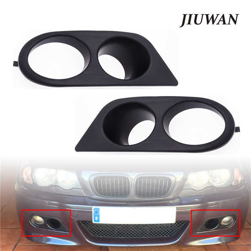 New Front Black Car Bumper Fog Light Covers Dual Hole Surround Air Duct High Quality ABS Auto Accessories For E46 M3 2001-2006