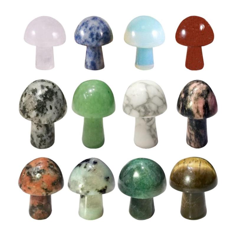 Decorations Crystal Mushroom Sculptures Mini Natural Rose Quartz Decor Polished Colorful Crystals For Balancing
Decorations Crystal Mushroom Sculptures Mini Natural Rose Quartz Decor Polished Colorful Crystals For Balancing