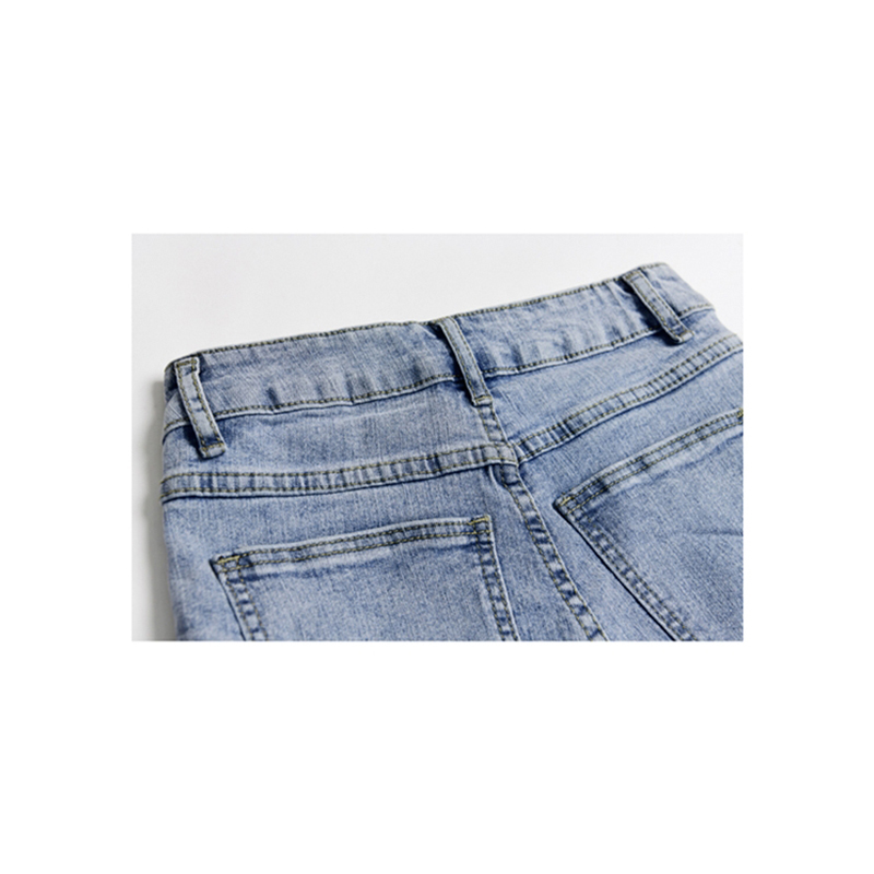 Summer High Waist Wide Leg Jeans Shorts Casual Blue Denim Both Side Tie Mini Short Sexy Female 210430