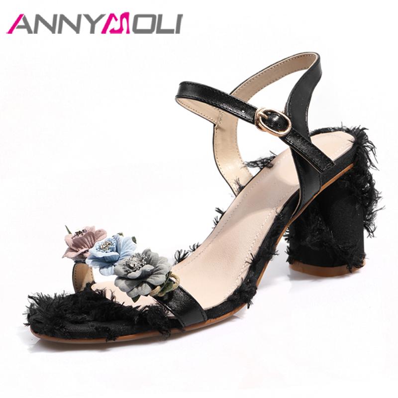 Summer Shoes Women Sandals Natural Genuine Leather Buckle Round High Heels Cow Flower Party 34-39, Black
Summer Shoes Women Sandals Natural Genuine Leather Buckle Round High Heels Cow Flower Party 34-39, Black