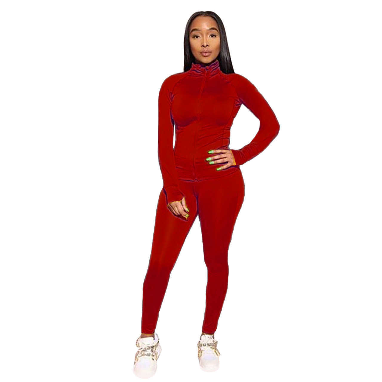 Designers Women Clothes 2023 multicolor long sleeve coat sports suit two-piece set