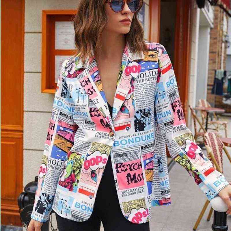 Fashion Trend Women Lapel Leopard Print Long Sleeves Suit Jacket Elegant Fall Winter Office Lady Cardigan Coat Casual Streetwear 211122