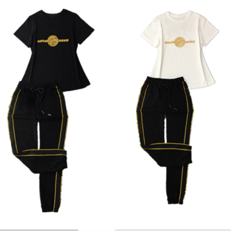 20ss top designers summer women's tracksuits two piece set Classic embroidery round neck short sleeve 100% cotton suits fashion jogging pants sets sportswear, White
20ss top designers summer women's tracksuits two piece set Classic embroidery round neck short sleeve 100% cotton suits fashion jogging pants sets sportswear, White