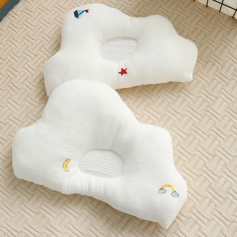 Newborn Pillows Cotton Gauze Infants: Head-deviation Prevention Correction Pillow for 0-2 years old