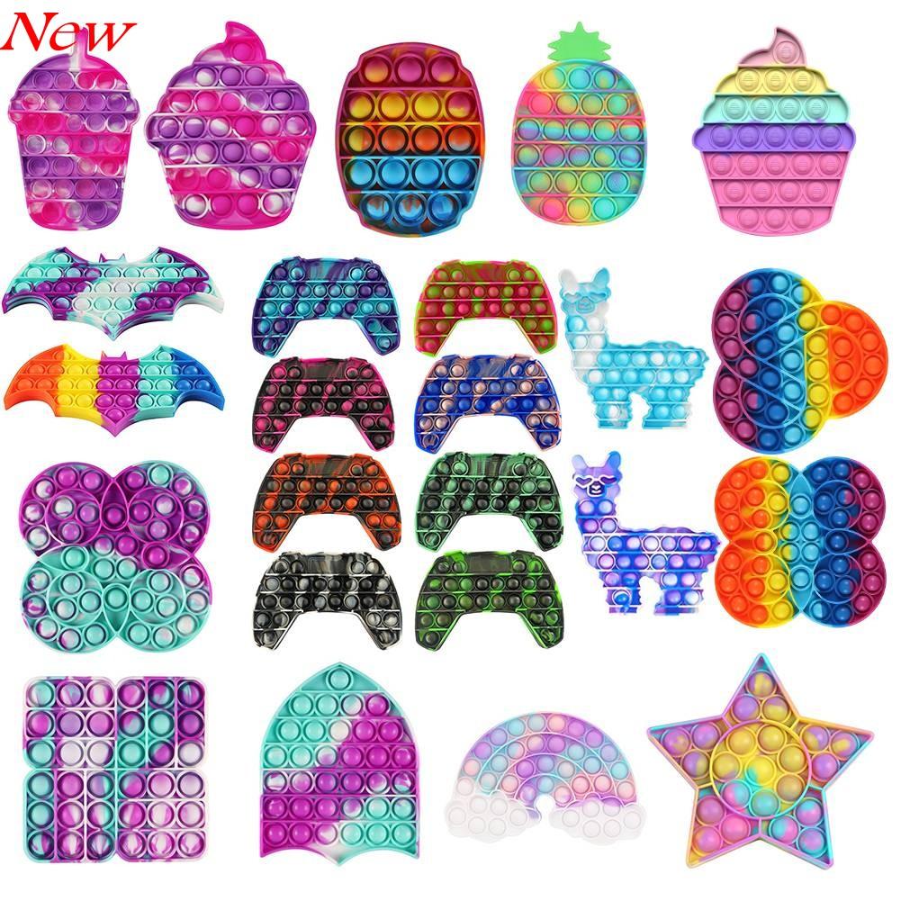 Christmas Tree Shape Push Up Bubble Kids Fidget Toy Party Favor Adult Pumpkin Antistress Hand Squishy Sensory Toys 2021 Free shipping