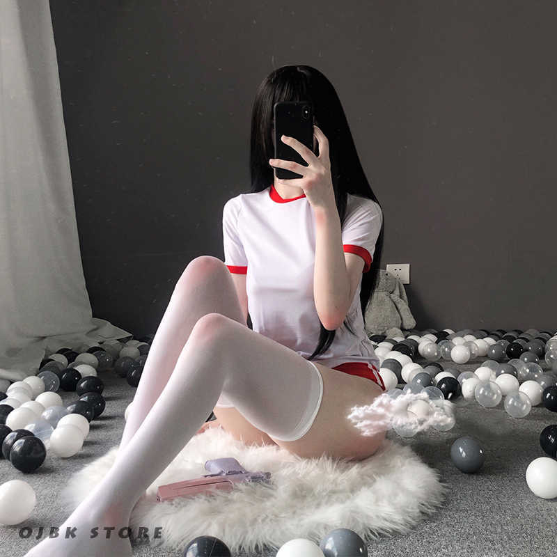 Women Girls Anime Cosplay Costume Japanese Schoolgirl Uniform Cheer Leading Roleplay Uniforme Sexy Lingerie Set Y0913
