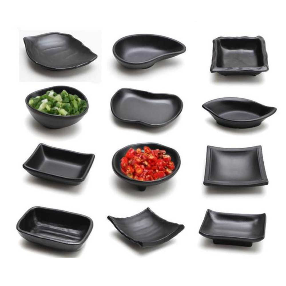 Melamine Black Dipping Soy Sauce Dishes Sushi Wasabi Doufu Snack Plate Japanese Restaurant Dining Dinnerware
Melamine Black Dipping Soy Sauce Dishes Sushi Wasabi Doufu Snack Plate Japanese Restaurant Dining Dinnerware