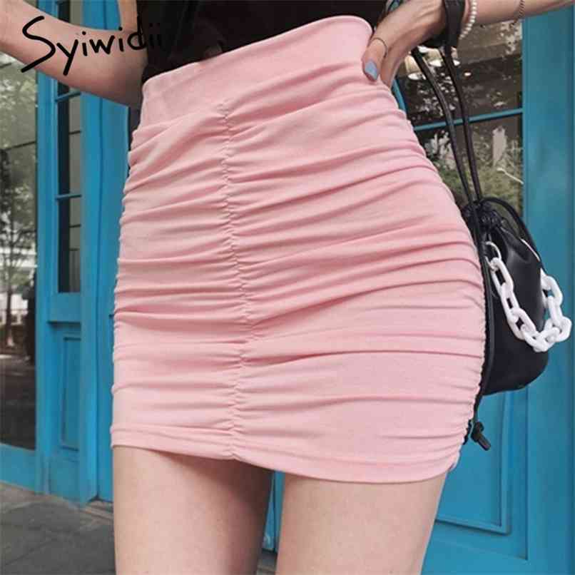 Folds Skirts Womens Pink Korean Fashion Clothing Sexy Club Solid Pencil Summer High Waist Lady Girl Party 210607
Folds Skirts Womens Pink Korean Fashion Clothing Sexy Club Solid Pencil Summer High Waist Lady Girl Party 210607