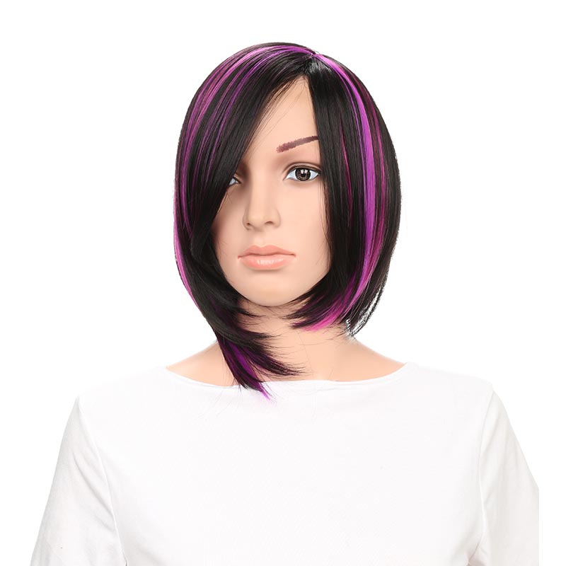 Short partial wig ladies BOBO head bangs chemical synthetic wigs