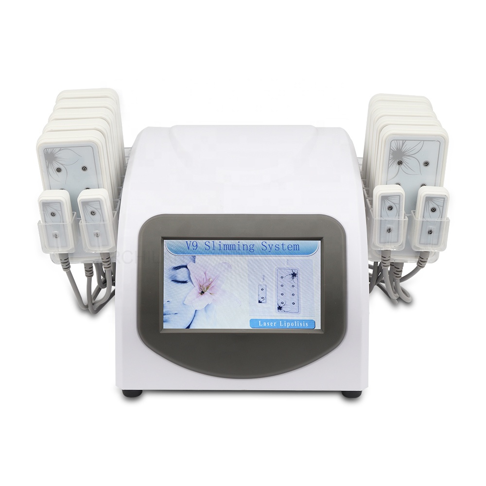 Lipo Laser Slimming Liposuction Lipolaser 14 Pad Lasers LLLT Diode Cellulite Removal Fat Loss Home Salon Use Machine