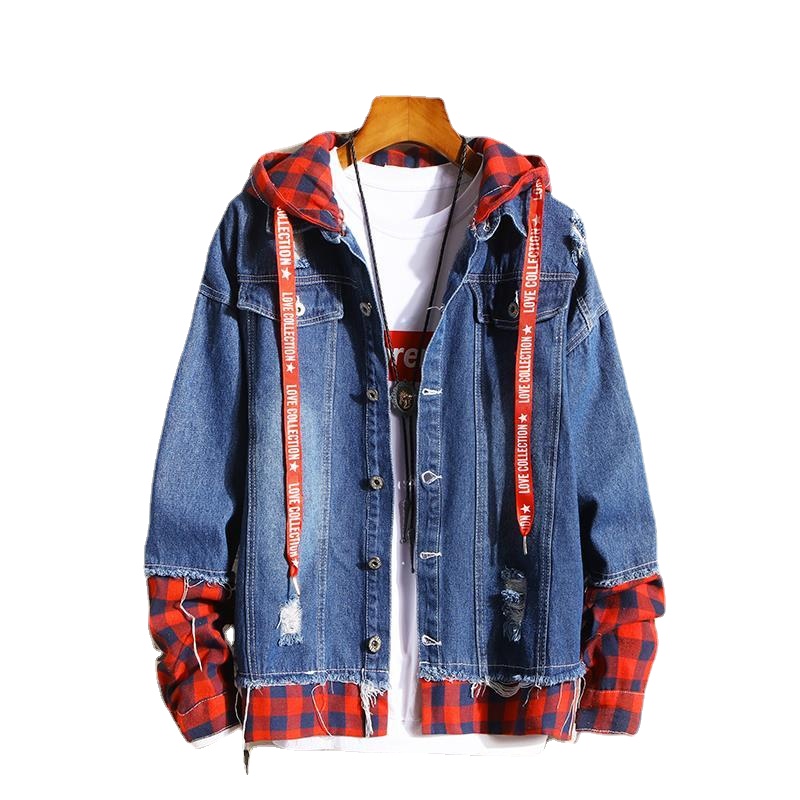 E-BAIHUI Men Denim Jacket Brandly Streetwear Hip Hop Hooded Jean Jackets Male Casual Loose Outerwear 2021 Spring Fashion Slim Fit Patchwork Coat, If customed
E-BAIHUI Men Denim Jacket Brandly Streetwear Hip Hop Hooded Jean Jackets Male Casual Loose Outerwear 2021 Spring Fashion Slim Fit Patchwork Coat, If customed