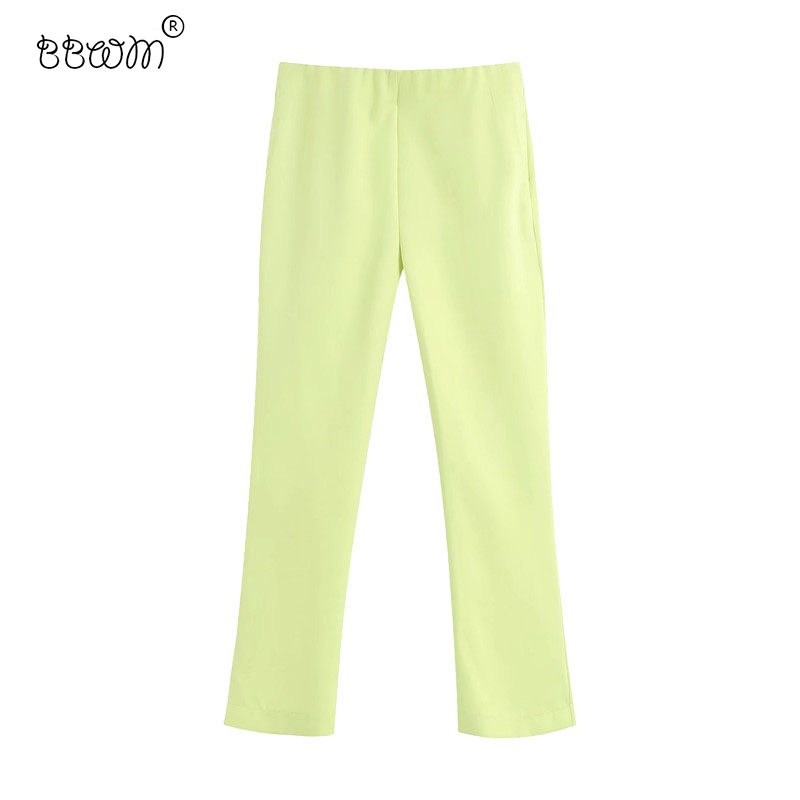 Women Chic Fashion Office Wear Flare Pants Vintage High Waist Side Zipper Ankle Casual Trousers Pantalones 210520, As picture
Women Chic Fashion Office Wear Flare Pants Vintage High Waist Side Zipper Ankle Casual Trousers Pantalones 210520, As picture