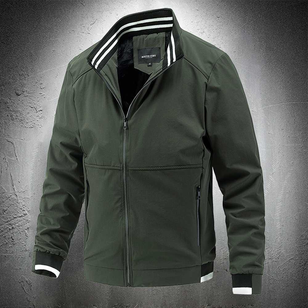 Men's Casual Jacket Autumn Stand Collar Fashion Clothing Outwear Polyester Men Windbreaker Lightweight Thin Coat Men 2021 New X0621, Khaki
Men's Casual Jacket Autumn Stand Collar Fashion Clothing Outwear Polyester Men Windbreaker Lightweight Thin Coat Men 2021 New X0621, Khaki