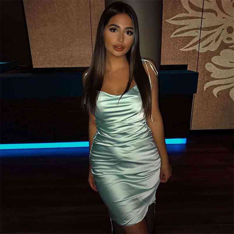 Colysmo Sexy Summer Dress Women Spaghetti Straps Bodycon Dress Slim Stretch Multi Wear Ruched Club Satin Dress Vestidos 210630, Mint
Colysmo Sexy Summer Dress Women Spaghetti Straps Bodycon Dress Slim Stretch Multi Wear Ruched Club Satin Dress Vestidos 210630, Mint