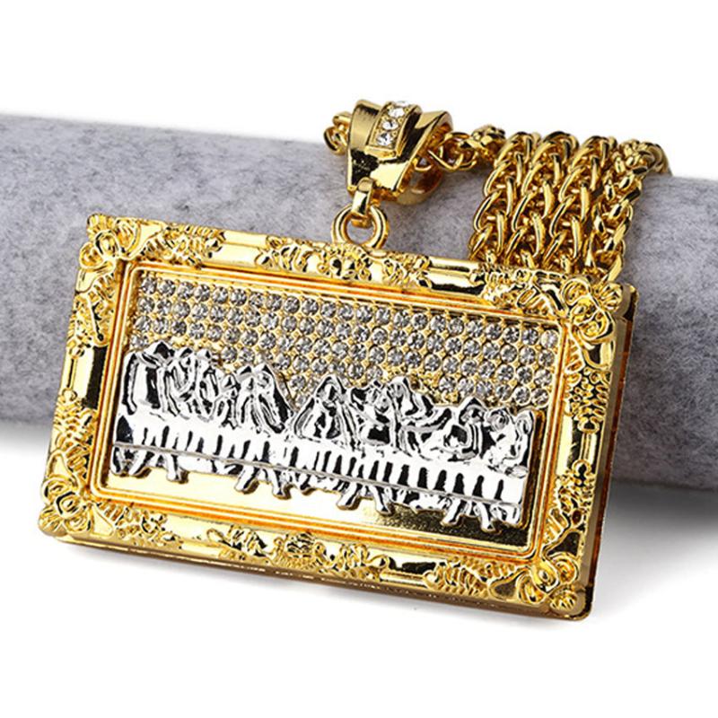 Pendant Necklaces Religious Bible Jesus Charm Engraved Catholic Italy Davinci The Last Supper Rectangle Oil Painting Hip Hop Necklace
Pendant Necklaces Religious Bible Jesus Charm Engraved Catholic Italy Davinci The Last Supper Rectangle Oil Painting Hip Hop Necklace