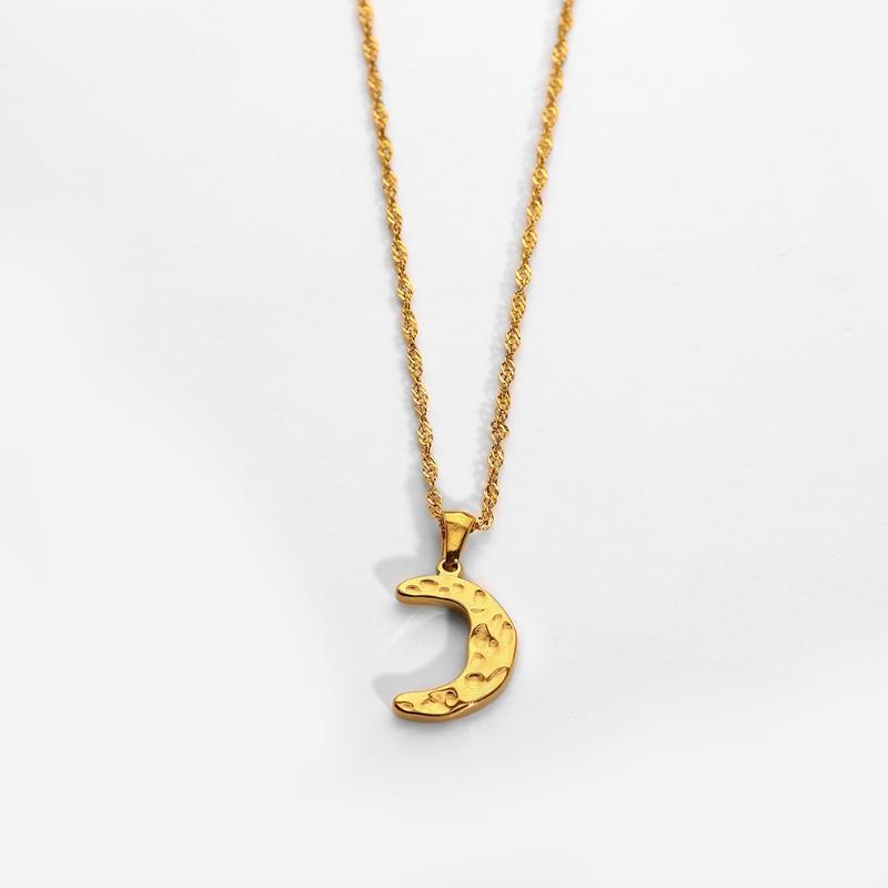 Pendant Necklaces 18K Gold Plated Stylish Hammer Moon Necklace Choker For Women Girls Stainless Steel Luxury Jewelry Wholesale, Silver
Pendant Necklaces 18K Gold Plated Stylish Hammer Moon Necklace Choker For Women Girls Stainless Steel Luxury Jewelry Wholesale, Silver