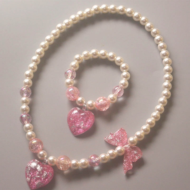 Girls Necklaces Pendants Jewelry Kids Accessories Children's Pearl Butterfly Bracelet Love Star Set 2Pcs B6039, Mixed colors
Girls Necklaces Pendants Jewelry Kids Accessories Children's Pearl Butterfly Bracelet Love Star Set 2Pcs B6039, Mixed colors