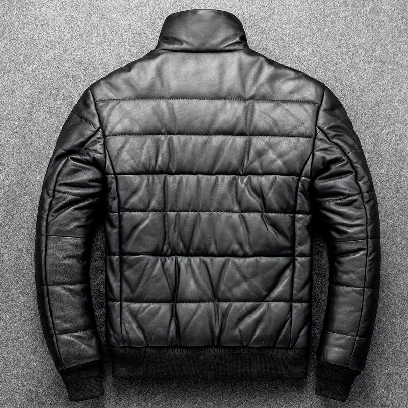 Classic Sheepskin Jacket Top Layer Down Cotton Winter Warm Coat Stand Collar Real Leather Mens Slim And Thickened Clothing, Black
Classic Sheepskin Jacket Top Layer Down Cotton Winter Warm Coat Stand Collar Real Leather Mens Slim And Thickened Clothing, Black