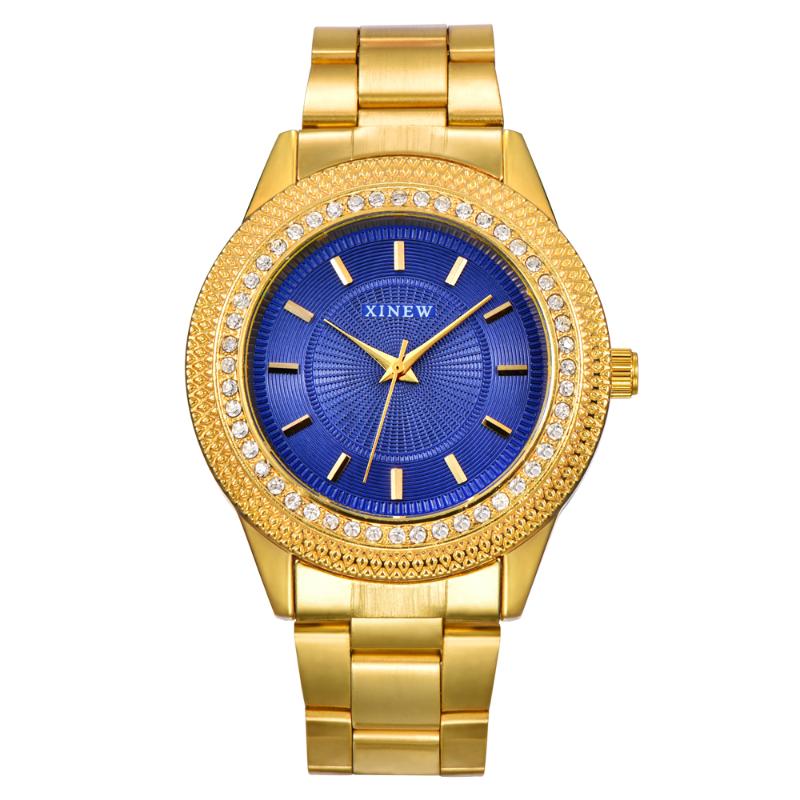 Wristwatches 1pc / Lot XI Mens Luxury Gold Quartz Watches Stainless Steel Band Rhinestone Watch Reloj Hombre Acero Inoxidable Barato Lujo, Black face
Wristwatches 1pc / Lot XI Mens Luxury Gold Quartz Watches Stainless Steel Band Rhinestone Watch Reloj Hombre Acero Inoxidable Barato Lujo, Black face