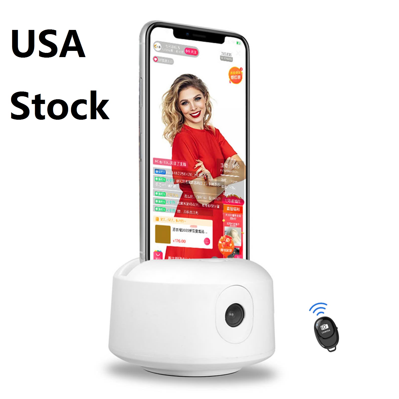 Auto Tracking Phone Holder with Bluetooth Remote 360 Rotation Monopods Track Camera Mount Smart Shooting Selfie Tripod for iPhone Smartphone 
Auto Tracking Phone Holder with Bluetooth Remote 360 Rotation Monopods Track Camera Mount Smart Shooting Selfie Tripod for iPhone Smartphone