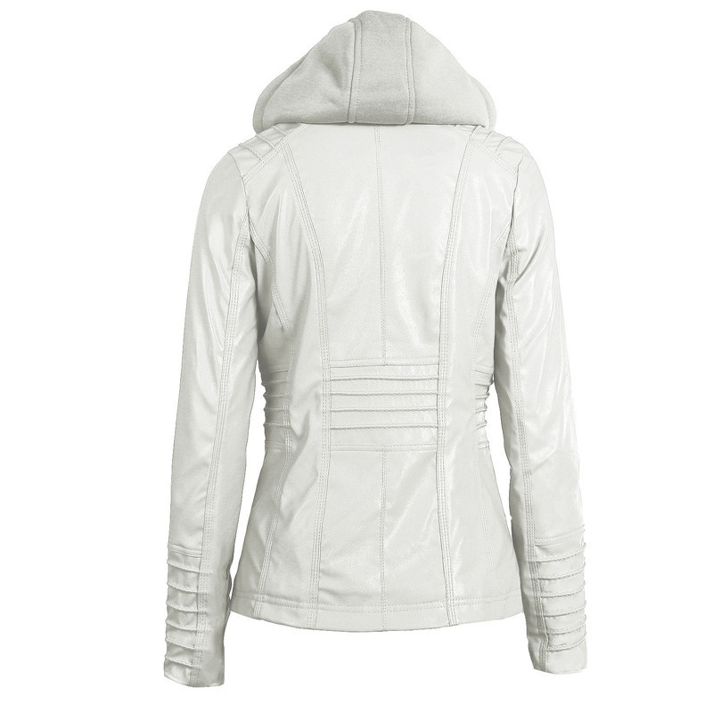 Women Leather Jacket Zipper Spliced Short Faux s Loose Plus Size Winter Coat Suede 210428