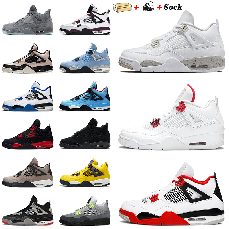Wholesale 2021 Mens Basketball Shoes 4 4s Designer Jumpman Trainers White Oreo Red Metallic Black Cat Sail Off Bred Kaws Grey Womens Sports
Wholesale 2021 Mens Basketball Shoes 4 4s Designer Jumpman Trainers White Oreo Red Metallic Black Cat Sail Off Bred Kaws Grey Womens Sports