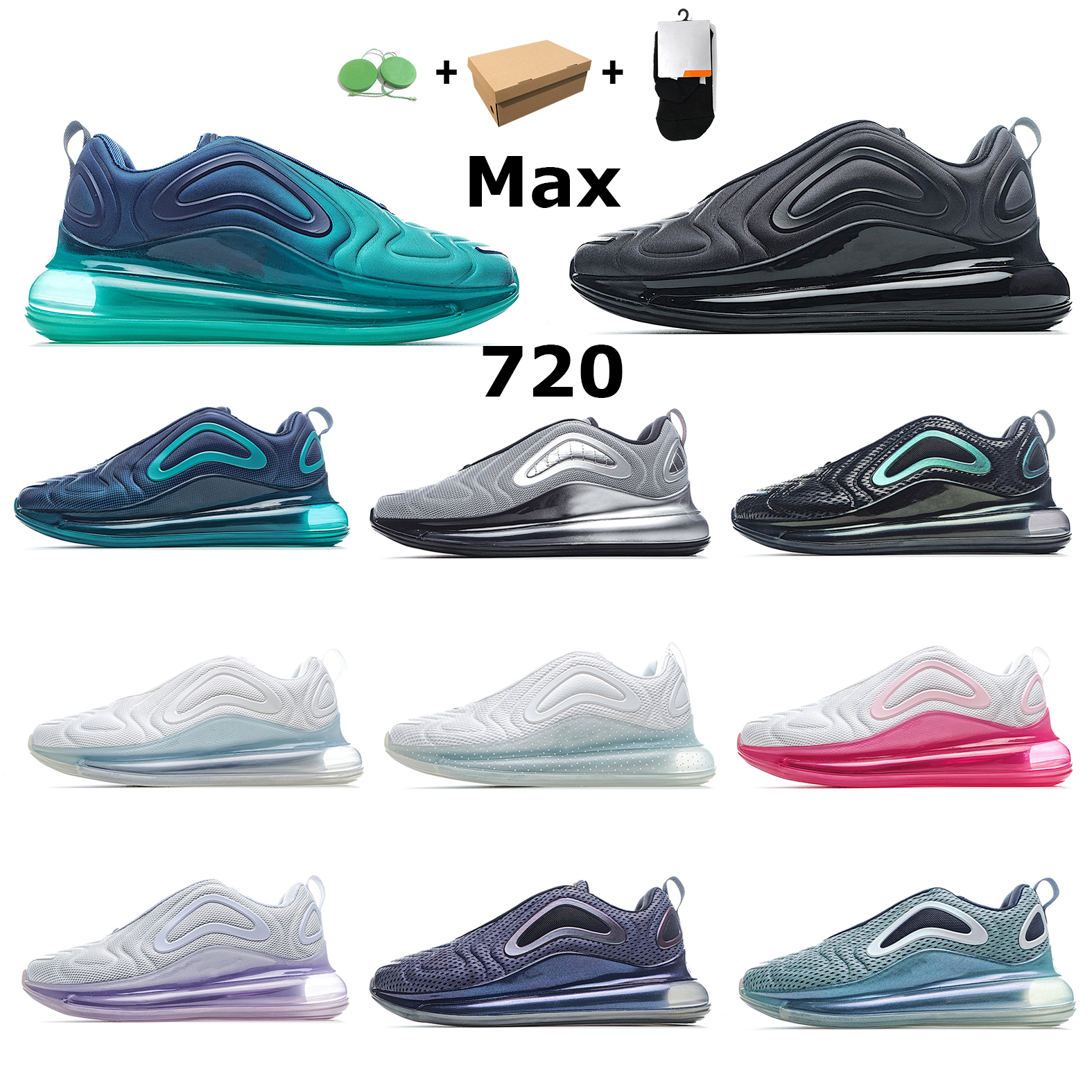 Men women running shoes 720 sports trainers outdoor footwear basketball sneaker black mesh pure platinum laser fuchsia metallic silver carbon grey retro white sea, Customize
Men women running shoes 720 sports trainers outdoor footwear basketball sneaker black mesh pure platinum laser fuchsia metallic silver carbon grey retro white sea, Customize