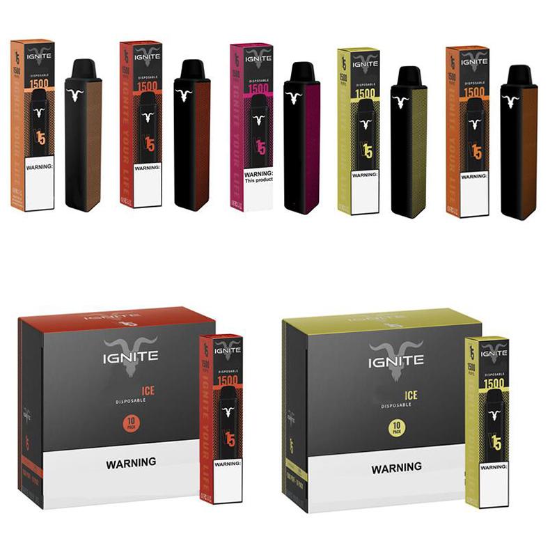 IGNITE V15 Disposable Electronic Cigarettes 1500 Puffs Vape Pen 5.1ml Pre-Filled Pods Cartridges 850mAh Battery vapors wholesale
IGNITE V15 Disposable Electronic Cigarettes 1500 Puffs Vape Pen 5.1ml Pre-Filled Pods Cartridges 850mAh Battery vapors wholesale