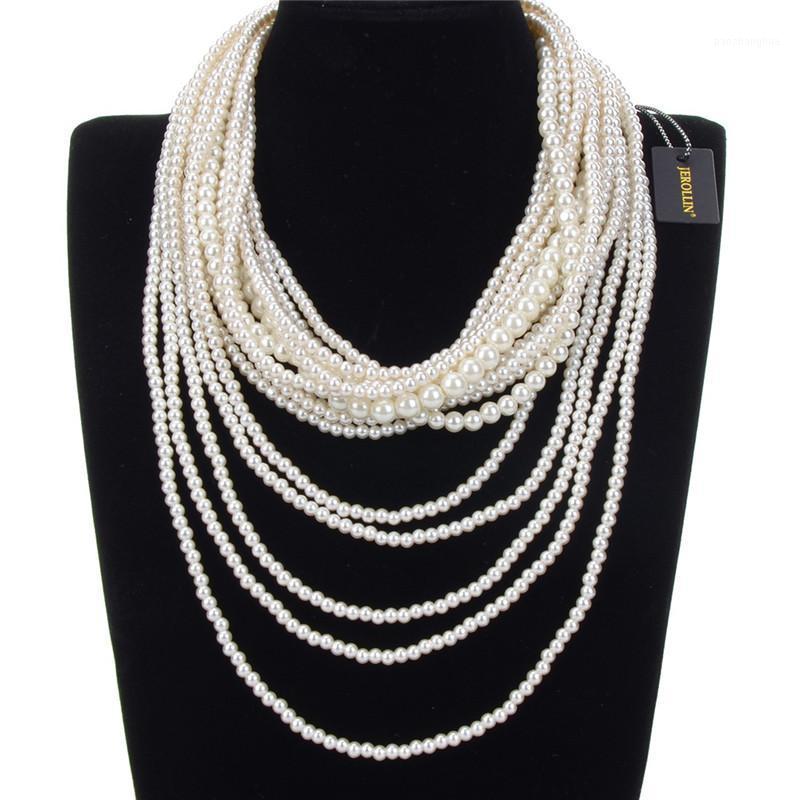 Chokers JEROLLI Fashion White Pearl Necklace Wedding Party Imitation Statement Pendant For Women, Golden;silver
Chokers JEROLLI Fashion White Pearl Necklace Wedding Party Imitation Statement Pendant For Women, Golden;silver