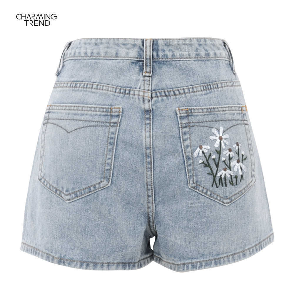 Summer Casual Shorts Female High Waist Fashion Women's Denim Boyfriend Style 210611