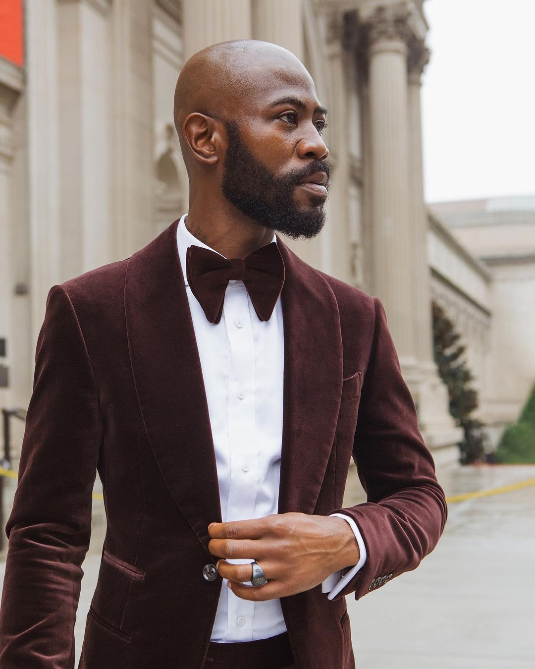 Business Double Breasted Men Suits Slim Fit Groom Blazer Coat Tailored Long