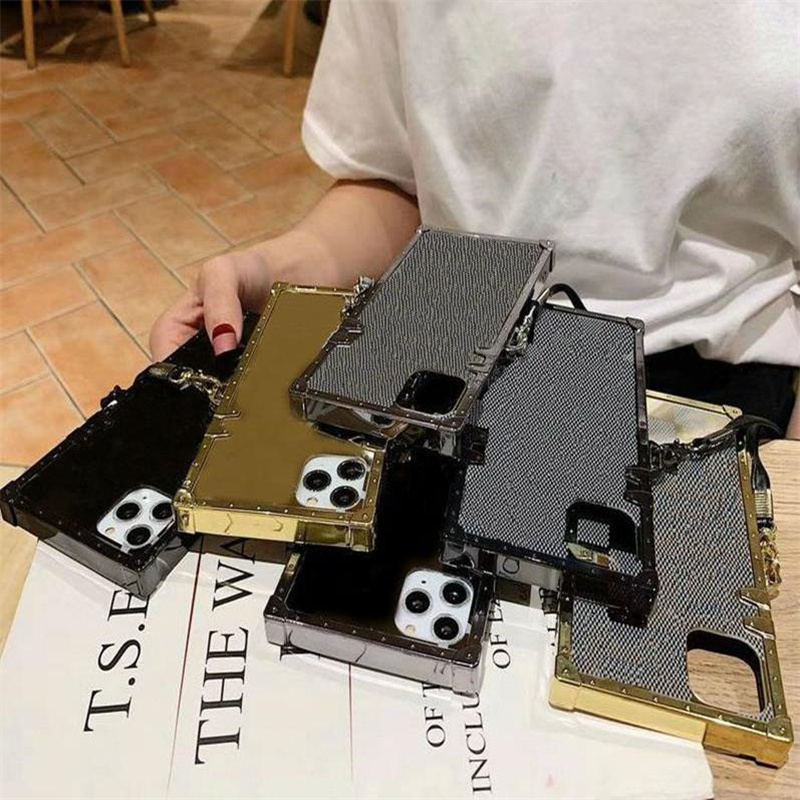 Phone Cases For iphone X XS XR MAX 11 Pro 13 12 Mini Back cover 6 6s 7 7plus 8 8plus case With Metal Lanyard Drop shipping