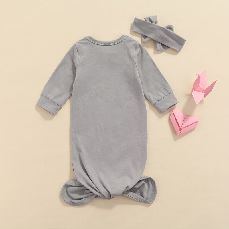 4 Colors Newborn Baby Girls Boys Sleeping Bags Turban 2pcs Outfits 0-6M Rainbow Printed Long Sleeve Blanket Sleeping Bag