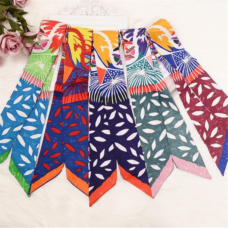 Scarves Beautiful Print Luxury Bag Strap Scarf Women Silk Fashion Head Headwear Long Accessories Ribbon HZ24, Blue;gray
Scarves Beautiful Print Luxury Bag Strap Scarf Women Silk Fashion Head Headwear Long Accessories Ribbon HZ24, Blue;gray