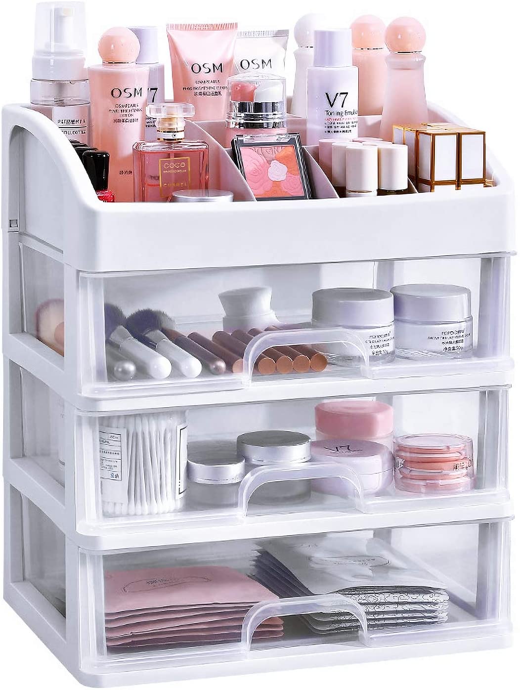PEIDUO Makeup Organizer with 2/3 Ders Vanity Countertop Storage for Cosmetics Brushes Nai ipstick and Jewery (White)
PEIDUO Makeup Organizer with 2/3 Ders Vanity Countertop Storage for Cosmetics Brushes Nai ipstick and Jewery (White)