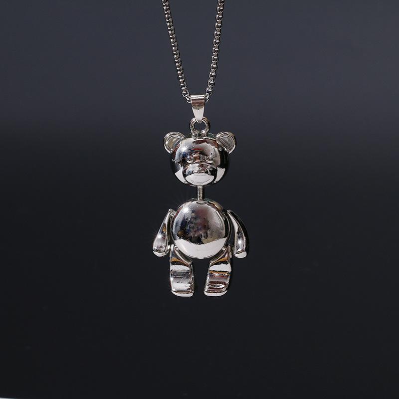 Pendant Necklaces Cute Teddy Bear Man Gothic Korean Wave Men's Necklace Stainless Steel Box Chain
Pendant Necklaces Cute Teddy Bear Man Gothic Korean Wave Men's Necklace Stainless Steel Box Chain