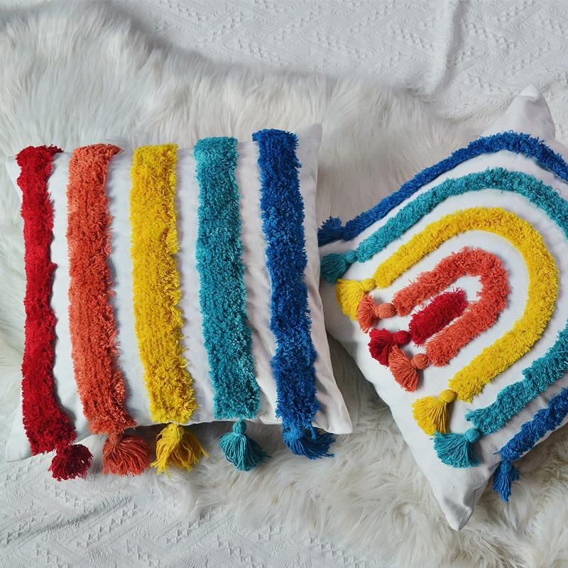 Cushion/Decorative Pillow Cilected Nordic Geometric Abstraction Rainbow Square Cushion Cover Ethnic Bohemian 3D Embroidery Pillowcase Home S, Pc454-4
Cushion/Decorative Pillow Cilected Nordic Geometric Abstraction Rainbow Square Cushion Cover Ethnic Bohemian 3D Embroidery Pillowcase Home S, Pc454-4