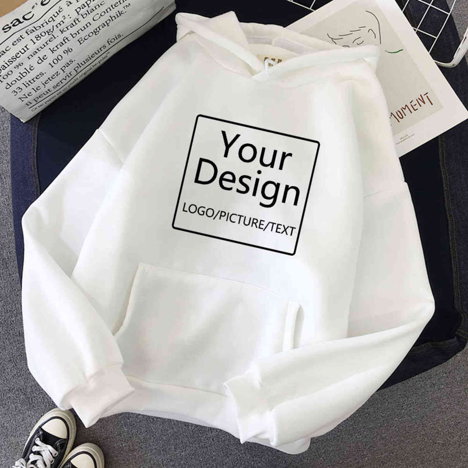 Women Custom Hoodie Customize Personalized Hoodie Customized Print Text DIY Hoodie Drop Sweatshirts 211104wtt