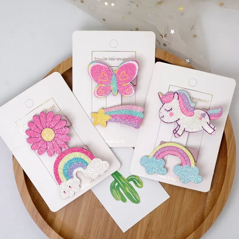 2pcs/set Unicorn glisten girls hair clips rainbow baby BB Clip Flower accessories Barrettes, Pick colors and quantity
2pcs/set Unicorn glisten girls hair clips rainbow baby BB Clip Flower accessories Barrettes, Pick colors and quantity