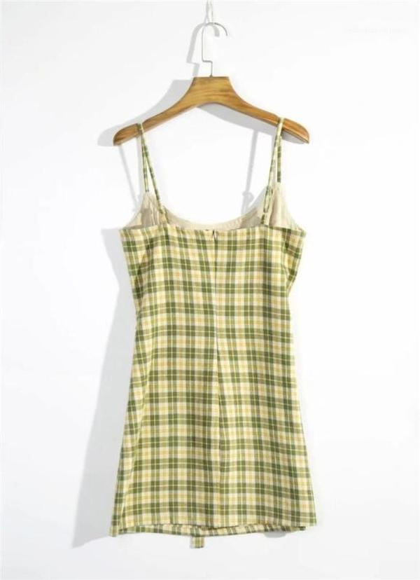 summer camisole casual slimming slim backless plaid dress waist tie womens designer, Black;gray
summer camisole casual slimming slim backless plaid dress waist tie womens designer, Black;gray