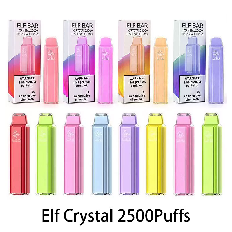 Elf Bar Crystal E Cigarette 2500Puffs Disposable Vapes Pod Device 1000mAh 5.5ml E-liquid ecigs Start Kits Big Capacity Authentic Elfbar VS P
Elf Bar Crystal E Cigarette 2500Puffs Disposable Vapes Pod Device 1000mAh 5.5ml E-liquid ecigs Start Kits Big Capacity Authentic Elfbar VS P