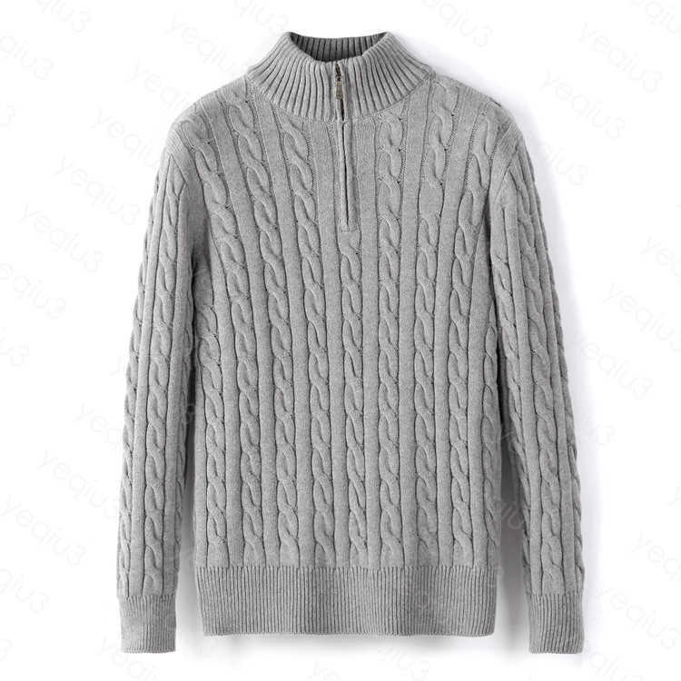 Mens Sweater Winter Fleece Thick Half Zipper High Neck Warm Pullover Quality Slim Knit Wool designer knitting Casual Jumpers zip Brand, 1-dark blue
Mens Sweater Winter Fleece Thick Half Zipper High Neck Warm Pullover Quality Slim Knit Wool designer knitting Casual Jumpers zip Brand, 1-dark blue