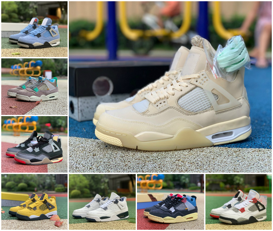 2021 Jumpman 4 4s Mens Women Basketball Shoes University Blue Black Cat Red Thunder Unions Desert Moss Taupe Haze White Sail Oreo Retro Sneakers Trainers, Box
2021 Jumpman 4 4s Mens Women Basketball Shoes University Blue Black Cat Red Thunder Unions Desert Moss Taupe Haze White Sail Oreo Retro Sneakers Trainers, Box