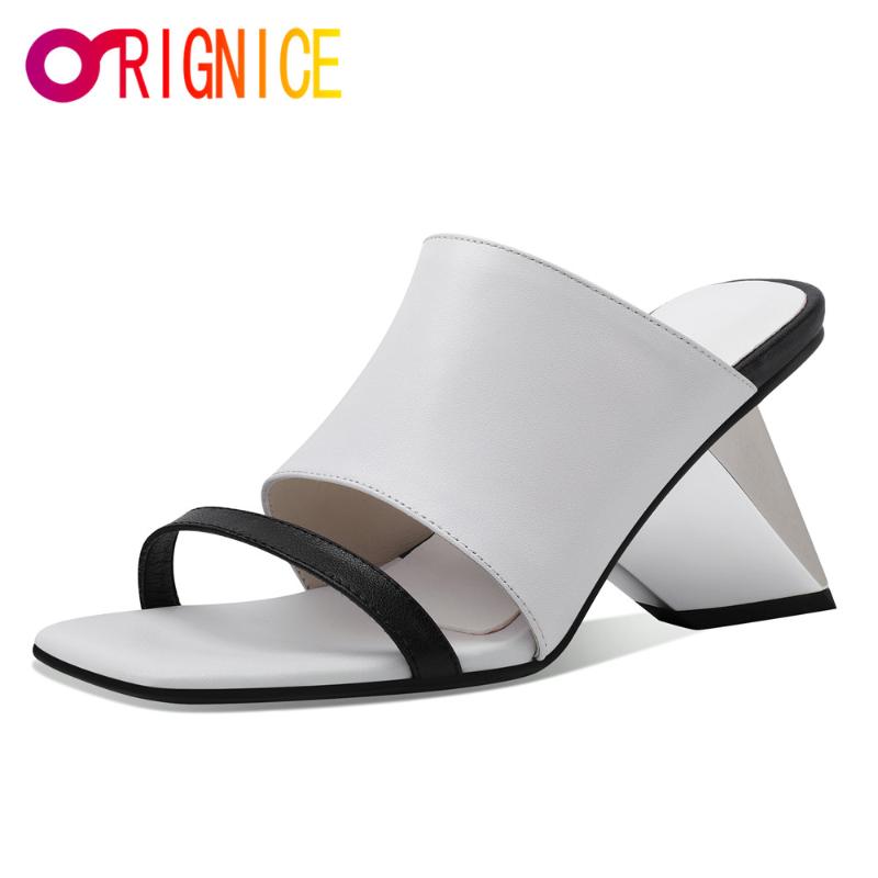 Orignice 2021 Summer Women Slippers Strange High Heels Sandals Fashion Mixed Colors Genuine Leather Female Casual Shoes, Black
Orignice 2021 Summer Women Slippers Strange High Heels Sandals Fashion Mixed Colors Genuine Leather Female Casual Shoes, Black