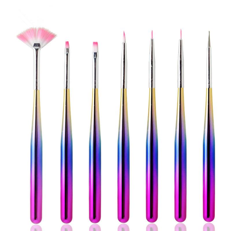 Nail Brushes 7Pcs/Set Art Painting Drawing Manicure Acrylic UV Gel Polish Brush Dotting Liner Fin Flat Builder Design Tools Pen Holder
Nail Brushes 7Pcs/Set Art Painting Drawing Manicure Acrylic UV Gel Polish Brush Dotting Liner Fin Flat Builder Design Tools Pen Holder