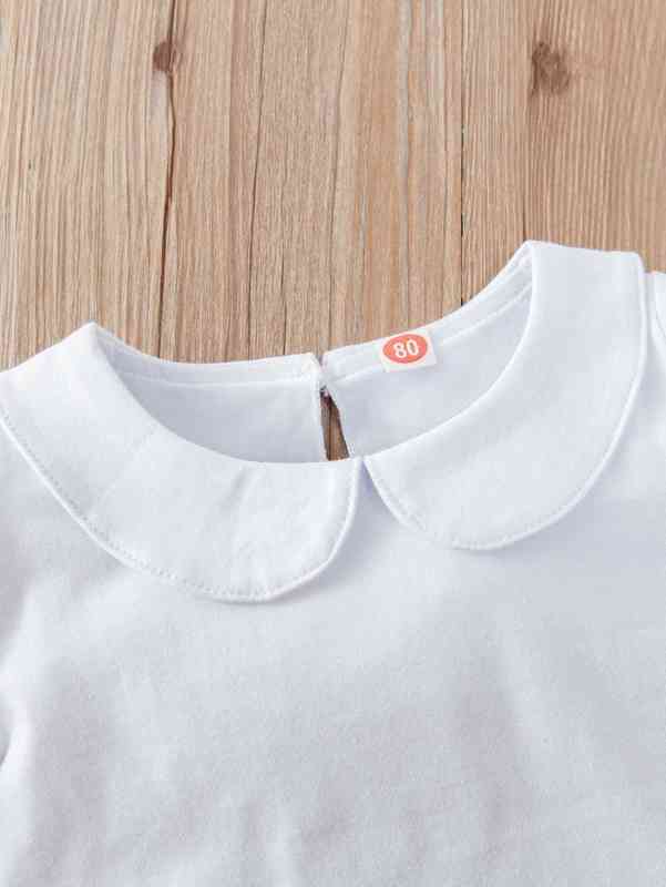 Baby Peter-pan Collar Top & Ruffle Trim Corduroy Dress SHE